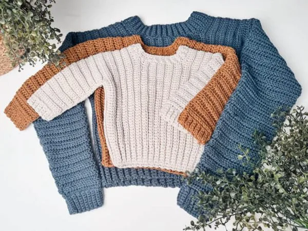 Easy Cuff-to-Cuff Child Sweater