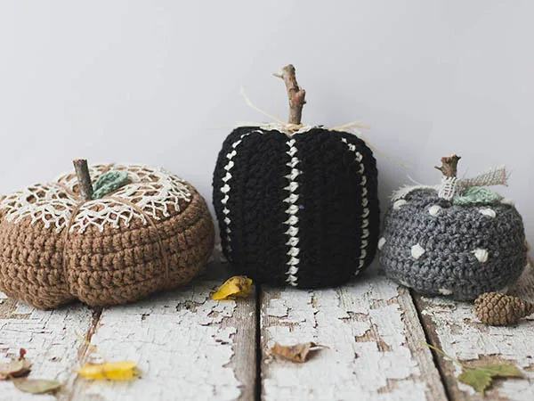 THREE Rustic & Elegant Pumpkins