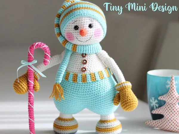 crochet Sweet Snowman easy pattern
