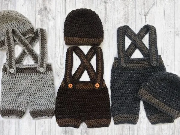 Crochet Baby Beanie and Pants Pattern