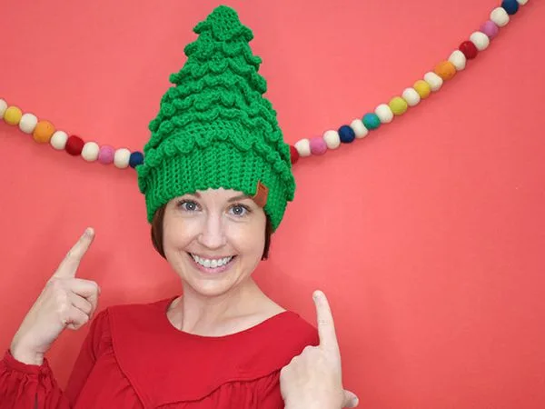 crochet Christmas Tree Hats free pattern