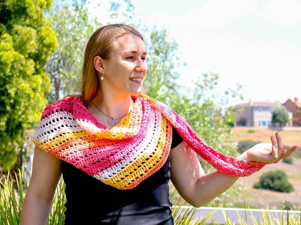 Sunset Boomerang Scarf