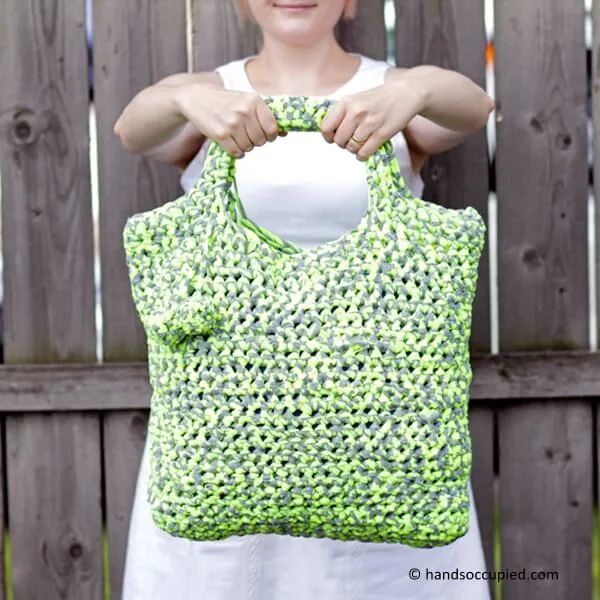 Crochet T-shirt Yarn Tote