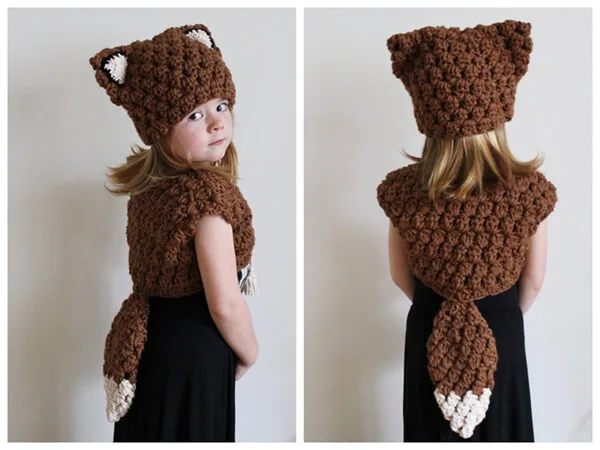 Scout the Fox Hat and Vest Set-Toddler