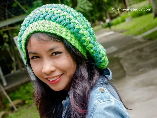 Puff Stitch Slouchie Beanie