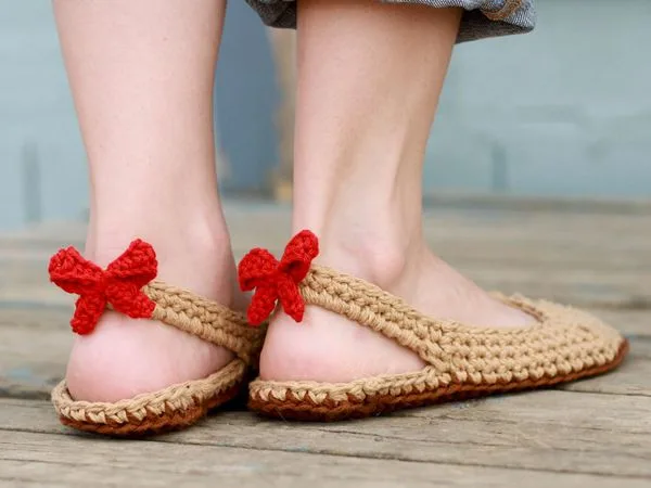 crochet Slingbacks Slipper easy pattern
