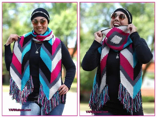 Arrows and Fringe Boho Fashion Scarf