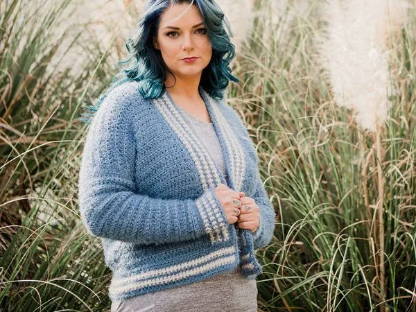 crochet RETRO CROPPED CARDI free pattern