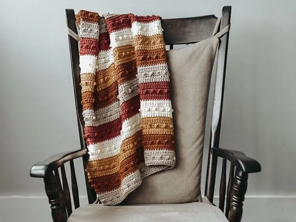 crochet PICOT BLANKET free pattern