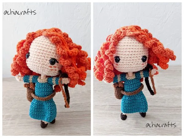 crochet Merida Princess Amigurumi free pattern