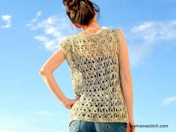 Broomstick Lace Crochet Top