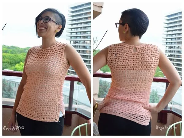 LACE CROCHET TOP