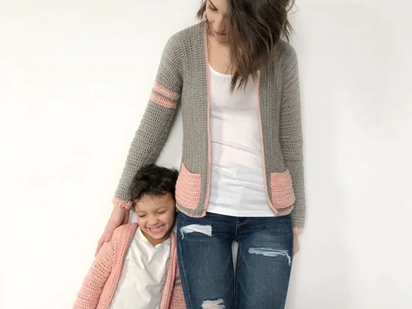 crochet The Varsity Cardigan free pattern