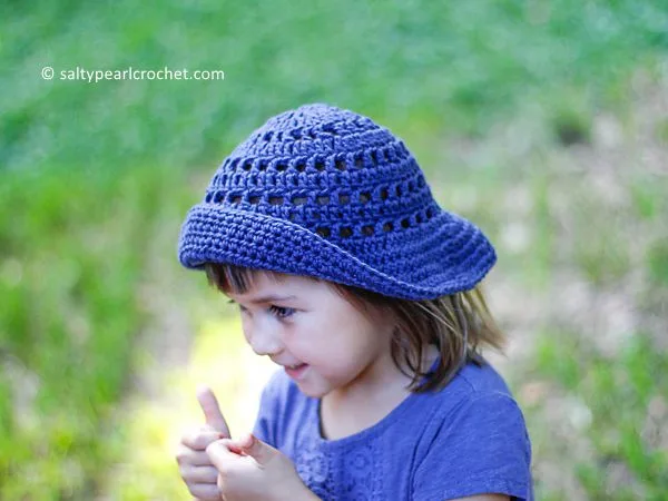 crochet Floppy Eyelets Sun Hat free pattern