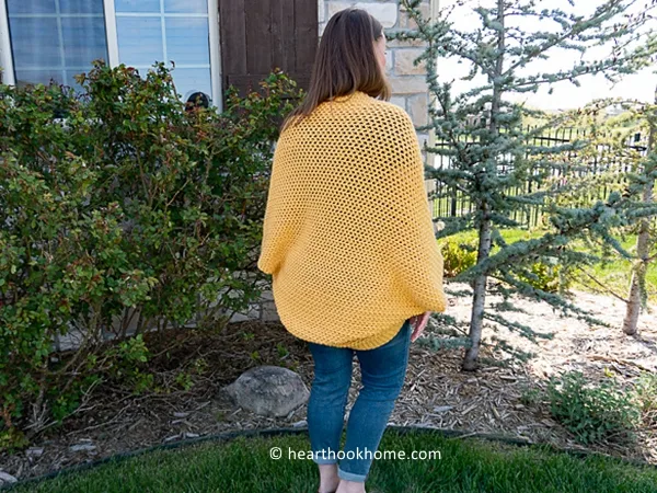 crochet Cocoon Sweater free pattern