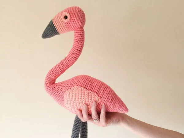 crochet Flamingo amigurumi easy pattern