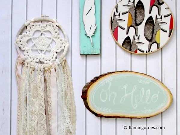 Vintage Style Crochet and Lace Dreamcatcher