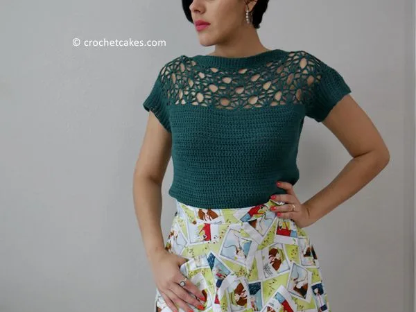 crochet Sumer Fan Top free pattern