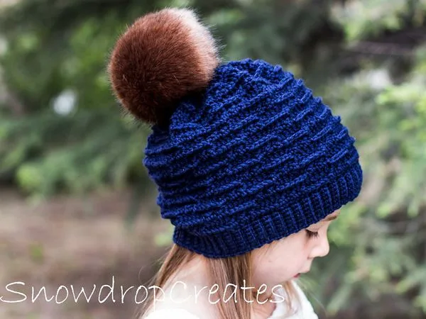 crochet Waves Beanie pattern free
