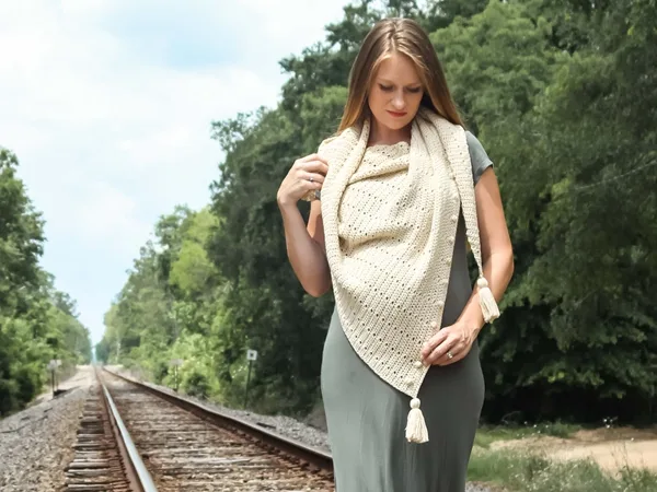 crochet Triangle Shawl free pattern