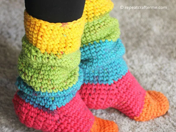 Caron Chunky Cakes Slouchy Slipper Socks
