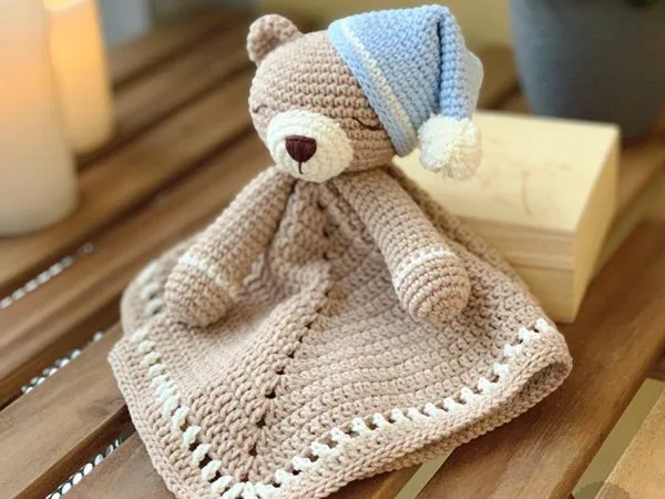 Crochet Teddy Bear Lovey Pattern