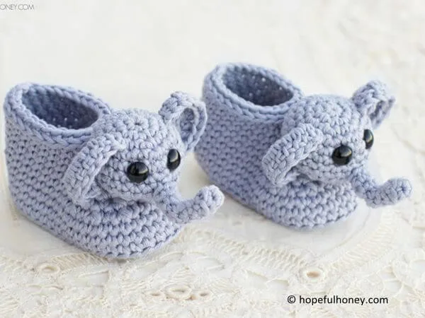 Ellie The Elephant Baby Booties