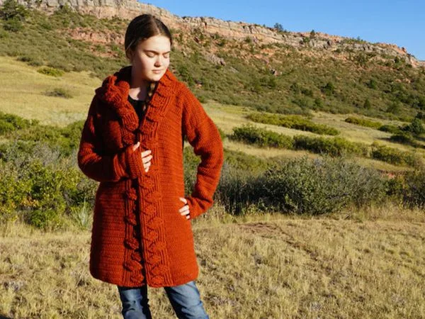 crochet Autumn Leaves Cardigan free pattern
