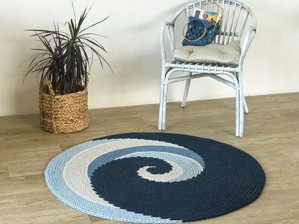 crochet The Wave Crochet Rug easy pattern