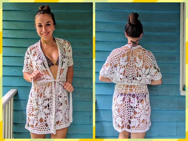 Lacey Petals Cover Up or Jacket