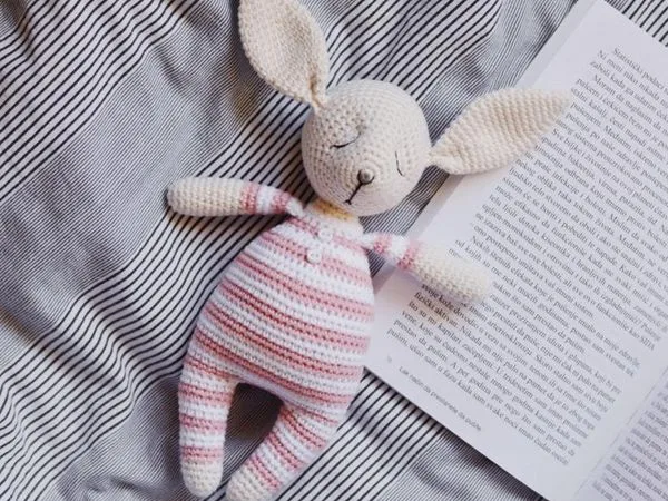 Crochet pattern for Rosy the Sleepy Bunny Amigurumi