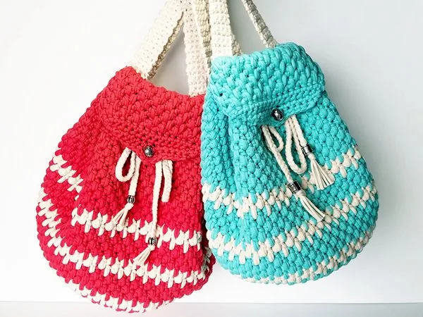 crochet Bohemian Backpack free pattern