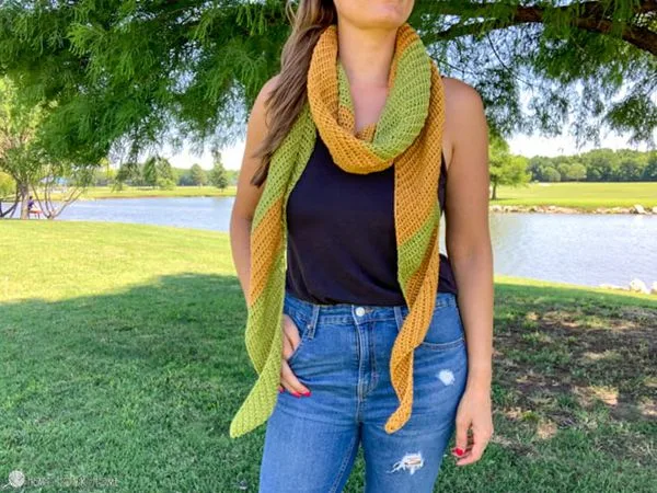 crochet Tunisian Stardust Scarf free pattern