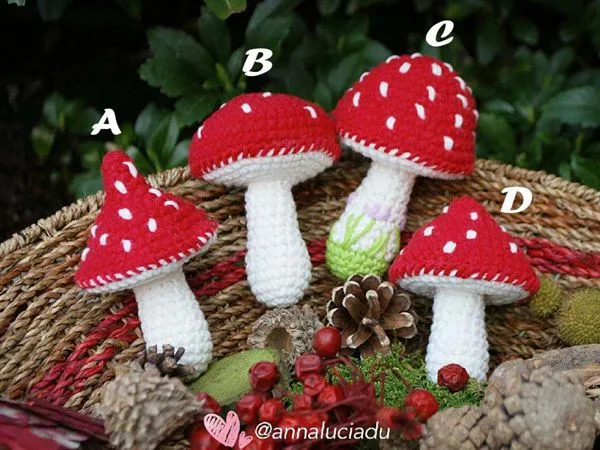 crochet Toadstool Amigurumi easy pattern