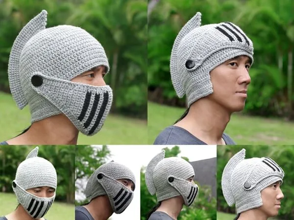 Knight Helmet Hat with Visor