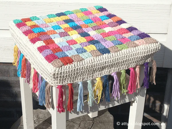 Crochet Stool Cover