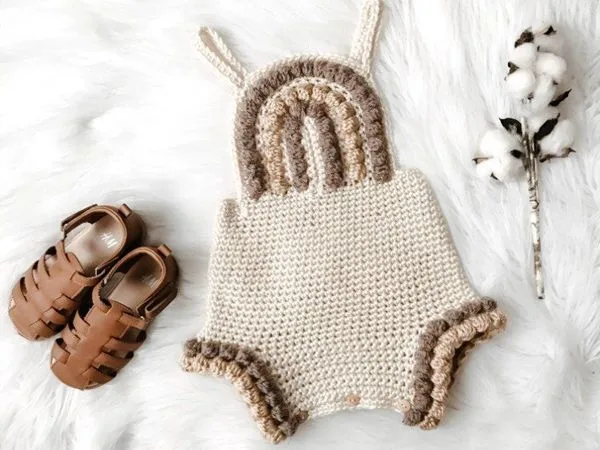 CROCHET Rainbow Romper easy pattern