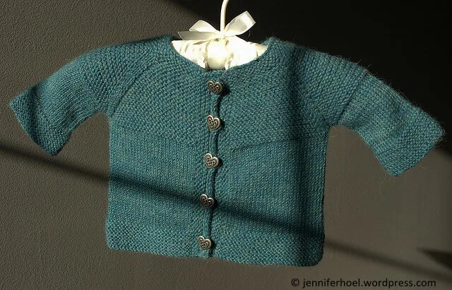 Garter Yoke Baby Cardi