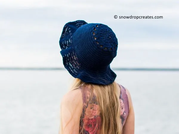 crochet Bluebell Sunhat free pattern