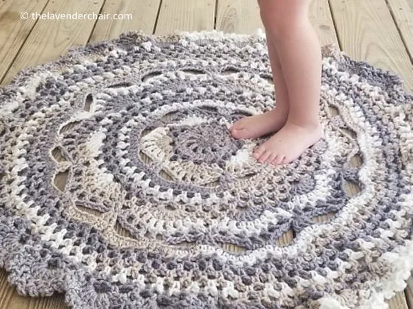 Midnight Star Mandala Rug