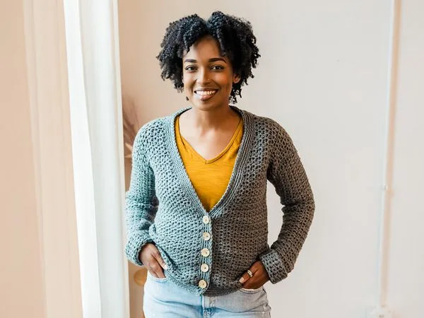 crochet Toni Cuffed Cardi free pattern