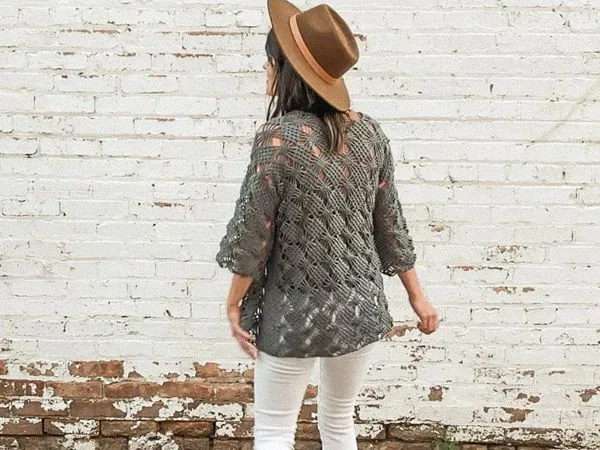 crochet The Webwork Cardigan easy pattern