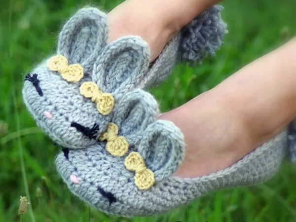 Round Bunny House Slipper