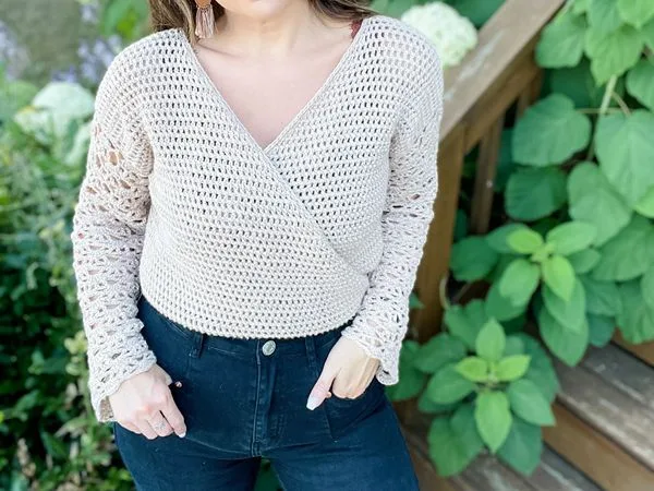 Sandy Sea Shells Wrap Cardigan