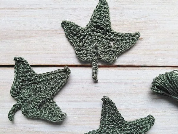 crochet Ivy Leaf free pattern