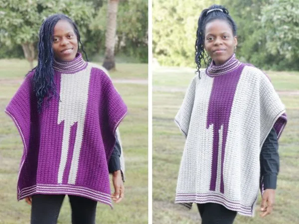 crochet Vesuvius Poncho free pattern