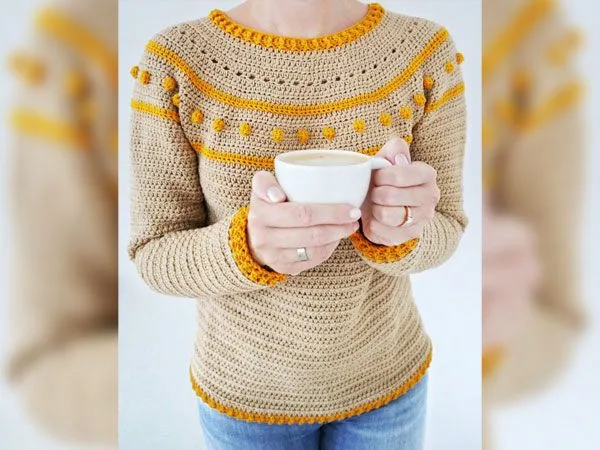 crochet Sunrise Sweater easy pattern