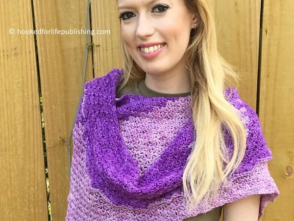crochet Telegraph Shawl free pattern