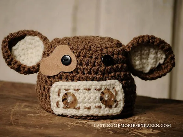 Cow hat and Diaper Cover