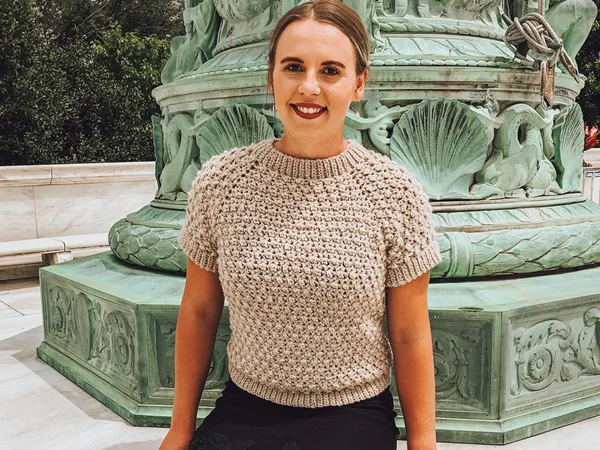 crochet Bobblet Tee free pattern